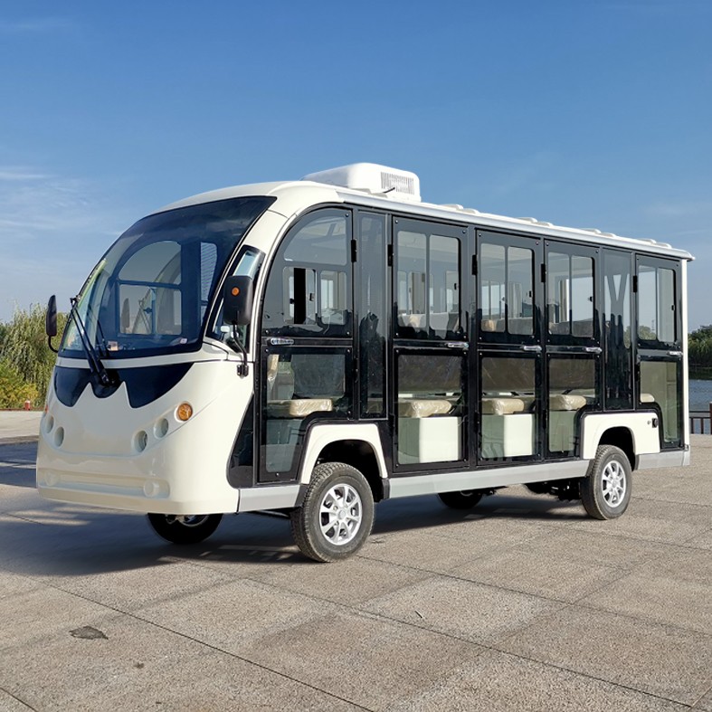 Bus touristique électrique fermé de 14 places