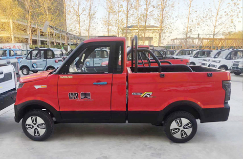 Camionnette électrique à quatre roues, camion domestique à une rangée